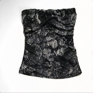Express snakeskin tube top